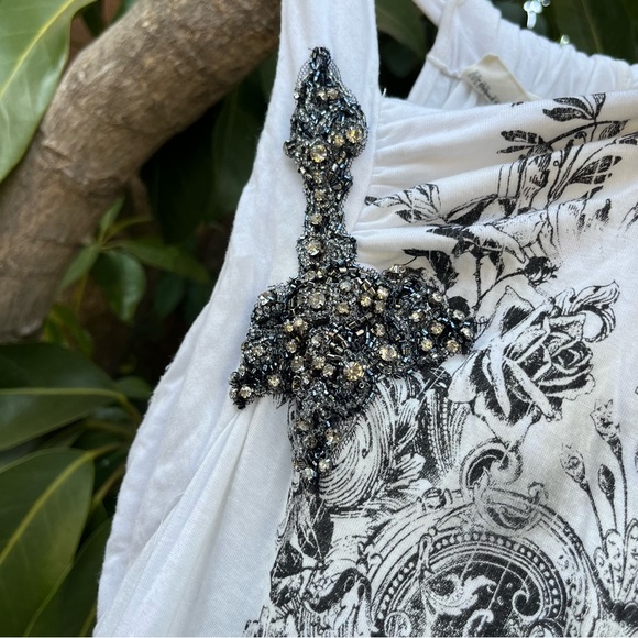 Vintage Y2K MM UNPLUGGED by MISS ME dress intricate design with rhinestones - Picture 3 of 10